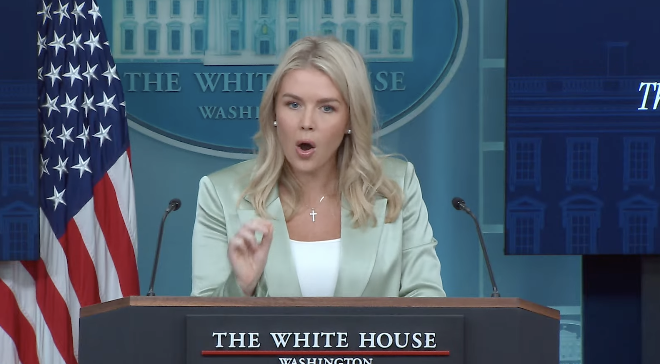 White House Calls Epstein Document Narrative a “Hoax” as Leavitt Touts Crime and Border Wins