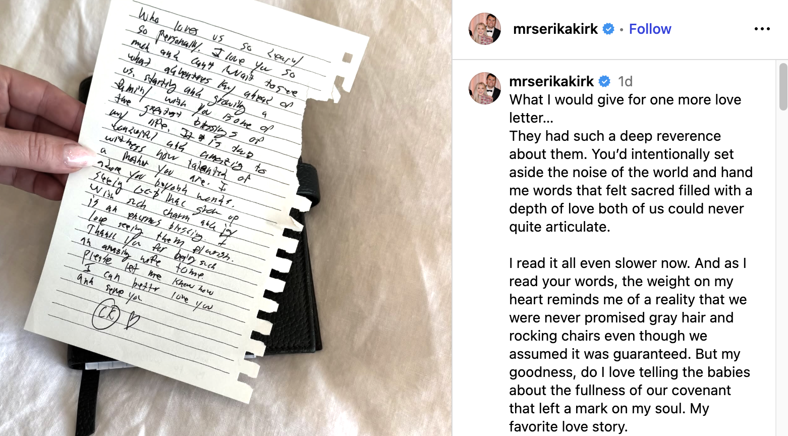 “One More Love Letter”: Erika Kirk Mourns Charlie